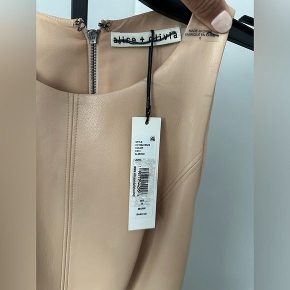 Alice + Olivia Leandra Vegan Leather Midi Dress $440 - Picture 7 of 7
